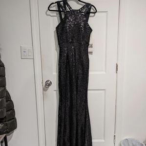 Emerald Sundae black sequins gown